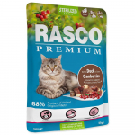 Rasco Premium Cat Pouch Sterilized, Duck, Cranberries konservid kassidele pardi ja j&otilde;hvikatega t&uuml;kkidena kastmes, 85 g