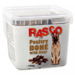 Rasco Snack Bone Poultry With Liver luukujulised maiused t&auml;iskasvanud koertele kodulinnuliha ja maksaga, 2,5 cm, 550 g