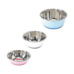 Camon Selecta roostevabast terasest kauss koertele ja kassidele kummist alusega, 13.5 cm / 350 ml