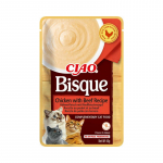 Inaba Churu Bisque kana ja veiseliha lisatoit kassidele kanaliha ja veiselihaga, 40 g