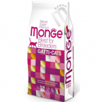 Monge BWild Cat Grain Free Adult Salmon with Peas t&auml;iss&ouml;&ouml;t t&auml;iskasvanud kassidele, l&otilde;he ja hernestega, 10 kg