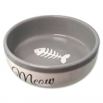 Magic Cat keraamiline kauss kassile kala skeleti joonistusega, valge/hall, 170 ml