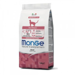 Monge Sterilised Monoprotein Veiseliha kuivtoit steriliseeritud kassidele veiselihaga, 1,5 kg