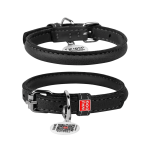 WAUDOG nahast koerarihm QR-passiga, must, XS, 25-33 cm x 8 mm