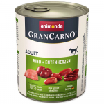 Animonda Gran Carno Adult Beef And Duck Heart konservid t&auml;iskasvanud koertele veiseliha ja pardis&uuml;dametega, 800 g