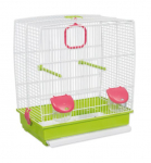 Plaček Cage Klara White-Green puur kanaarilindudele, viirpapagoidele ja v&auml;ikestele lindudele, 39x25.5x45 cm