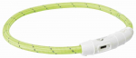 Trixie Flash Light Ring USB helkurkaelarihm koertele, reguleeritav, silikoonist, roheline, 35 cm, &oslash; 7 mm