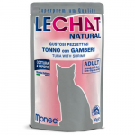 LeChat Natural Tuunikalaib krevettidega konservid kassidele želees, 80 g