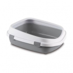 StefanPlast Super Queen pesakast kaanega ja filtriga, valge/hall, 55x71x46,5 cm