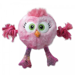Dog Fantasy Toy Monsters Chicken Squeaky With Ropes And Knots Pink pehme m&auml;nguasi koertele, kana kujuline, 15 cm