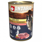 Ontario Dog Duck Pate With Cranberries konserv t&auml;iskasvanud koertele, 400 g