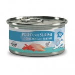Marpet Chef Cat Chicken With Surimi t&auml;iends&ouml;&ouml;t t&auml;iskasvanud kassidele kanaliha ja surimiga, 80 g