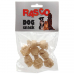 Rasco Buffalo Knots veisenahast maiused koertele, 6,25 cm, 4 tk.