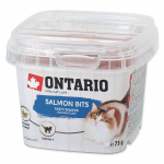 Ontario Salmon Bits maiused t&auml;iskasvanud kassidele l&otilde;hega, 75 g