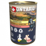 Ontario Dog Puppy Chicken Pate, Spirulina, Salmon Oil t&auml;isv&auml;&auml;rtuslik m&auml;rgtoit kutsikatele, 400 g