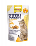GimCat Nutri Pockets juustu ja tauriiniga kr&otilde;bedad maiitused kassile, ilma suhkruta, 60 g