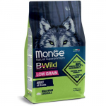 Monge BWild Low Grain Adult Boar teralisest kuivtoit t&auml;iskasvanud koertele metssealihaga, 12 kg