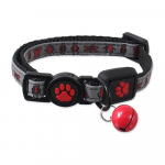 Active Cat Collar Reflective XXS Red atstaroiva kaelarihm kassidele ja kassipoegadele, reguleeritav, kellukesega, 1x16-22 cm
