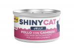 GimCat ShinyCat Jelly Chicken With Shrimps konserveeritud t&auml;iends&ouml;&ouml;t kassidele, 70 g
