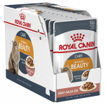 Royal Canin FHN Intense Beauty In Gravy kassikonserv kastmes t&auml;iskasvanud kassidele kauni karvkatte ja naha heaks, 85 g, 12 tk.