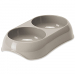 Magic Cat Plastic Double Bowl hall plastikust kahekordne kauss kassidele ja koertele, 23x13 cm