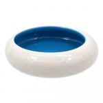 Magic Cat Ceramic Bowl &uuml;mmargune keraamiline kauss kassile, valge/sinine, 10,5x2,5 cm