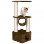 Plaček Cat Scratching Tree Tamara kasside kratsimispuu koos majakese ja platvormidega, pruun, 36x36x109 cm