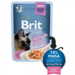 Brit Premium Cat Delicate Fillets In Gravy With Salmon For Sterilised konservid kassidele, 85 g