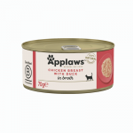 Applaws Cat Chicken Duck t&auml;iends&ouml;&ouml;t kassidele kanaliha ja pardilihaga puljongis, 70 g