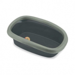 StefanPlast Sprint 20 kassitualett koos servaga, hall-roheline/hall, 58x39x17 cm
