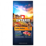 Ontario Senior Medium Lamb & Brown Rice kuivtoit keskmist t&otilde;ugu eakatele lambalihaga ja pruuni riisiga, 12 kg