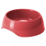 Dog Fantasy Plastic Bowl punane plastikust kauss koertele, 23.5 cm, 1300 ml