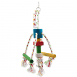 Bird Jewel linnu m&auml;nguasi kellukesega, puuvillast ja puidust, v&auml;ikestele ja keskmistele lindudele, 29 cm
