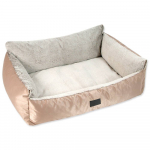 Dog Fantasy Bedding Lux Platinum Gold koeravoodi eemaldatava kattega, 120x85 cm