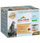 Almo Nature HFC Natural Light Meal Mega Pack tuunikala krevettidega t&auml;iskasvanud kassidele, 4x50 g