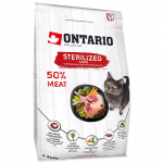 Ontario Cat Sterilised Lamb kuivtoit t&auml;iskasvanud steriliseeritud kassidele lambalihaga, 400 g