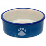 Magic Cat Ceramic Bowl With Paws Blue keraamiline kauss kassidele k&auml;pa mustriga, sinine, 12.5x5 cm