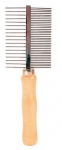 Trixie Comb Double Sided puidust kamm koertele ja kassidele, 17 cm