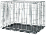 Trixie Transport Crate kokkupandav metallpuur koertele kahe ukse ja alusega, 93x69x62 cm