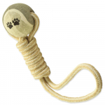 Dog Fantasy Jute Tennis Ball Tugger m&auml;nguasi koertele k&ouml;ie ja aasaga, 34 cm