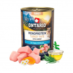 Ontario Dog Puppy Canned Food Monoprotein Turkey Pate With Carrots m&auml;rgtoit kutsikatele kalkunilihaga ja porganditega, 400 g