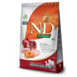 Farmina N&D Natural & Delicious Dog Grain Free Adult Medium Maxi teraviljavaba kuivtoit keskmist ja suurt t&otilde;ugu t&auml;iskasvanud koertele kanaliha, k&otilde;rvitsa ja granaat&otilde;unaga, 12 kg