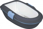 Trixie Berto Cat Litter Tray eralduss&uuml;steemiga, tumedalt hall/pastell, 59 x 39 x 22 cm