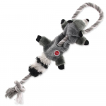 Dog Fantasy Toy Skinneeez TUGS Racoon pehme m&auml;nguasi koertele ilma t&auml;idiseta koos piiksuva heliga, 35 cm