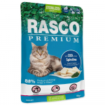 Rasco Premium Cat Pouch Sterilized, Cod, Spirulina m&auml;rgtoit steriliseeritud kassidele tursa ja spirulinaga, 85 g
