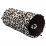 Magic Cat Tunnel Plush Rustling Leopard kokkupandav tunnel kassidele kr&otilde;biseva materjali ja m&auml;nguasjaga, 50x24 cm