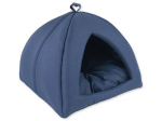 Dog Fantasy Igloo With Cushion Basic sinine maja magamisase kassidele ja v&auml;ikestele koertele, 43 cm