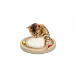 Flamingo Wooden Scratcher Infinity m&auml;nguasi kassidele, pappkraapimislaud puidust raamiga, 29x2.5x29 cm
