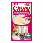 Inaba Churu tuunikala ja krevettide p&uuml;ree kassidele, 4x14 g