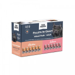 Four Friends Adult in Gravy Mix 12-pack Salmon x6, Chicken x6 konservid kassidele kastmes, 12x85 g